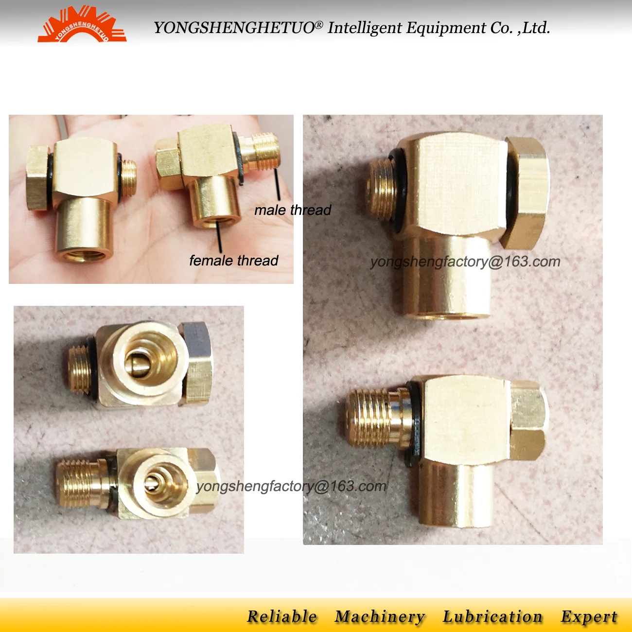 

Rotatable right angle joint lubricating oil rotating copper joint m8 m10