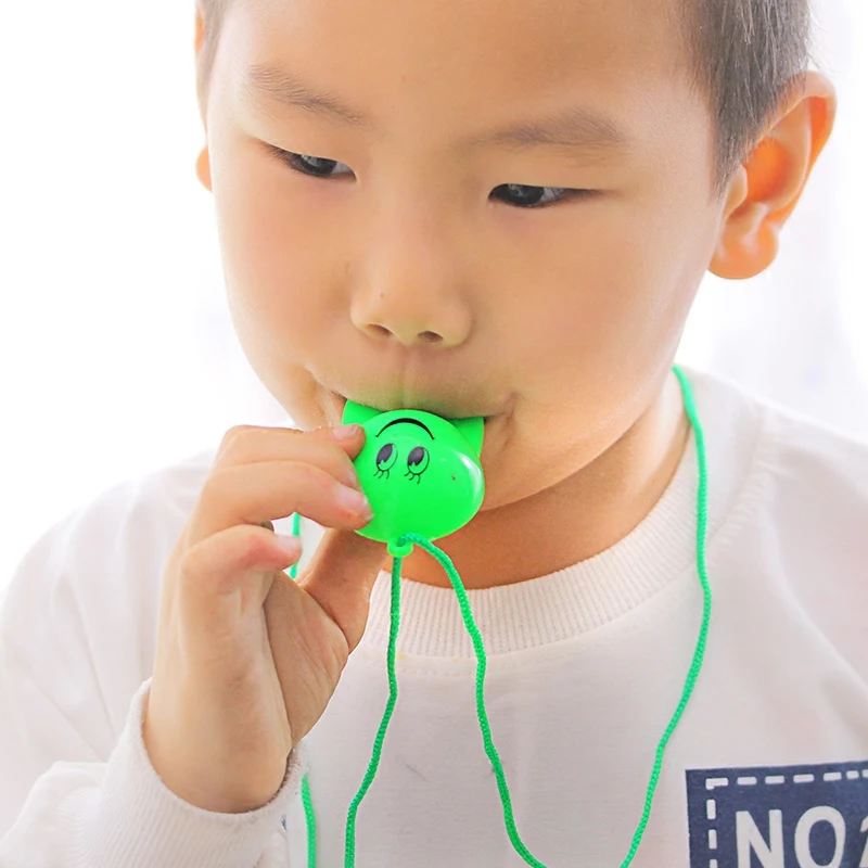 Whistling Plastic Toy Whistle With Rope Whistles Children Baby Son Fans