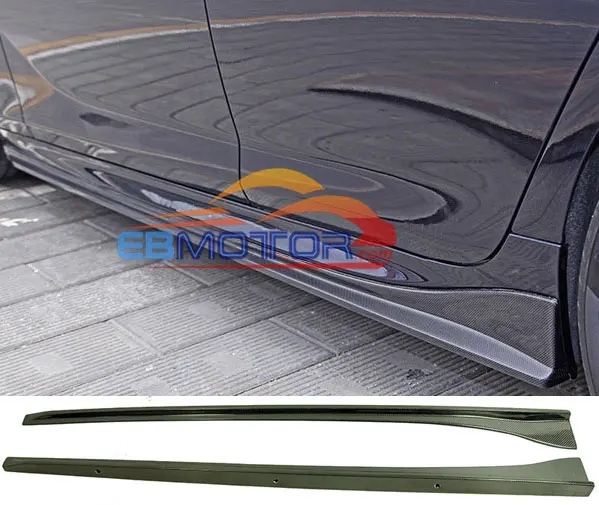3D Style Real Carbon Fiber Side Skirts 2 Pcs For BMW F06 640i   650i M6 Grand Coupe M-Sport package 2013UP