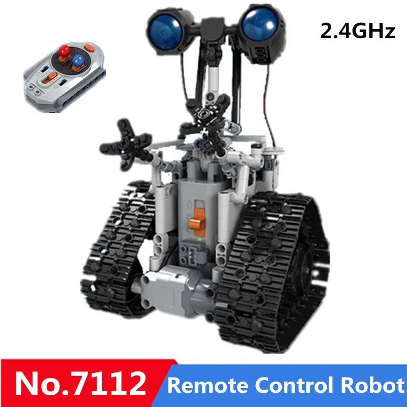 

Winner 408pcs 7112 Technic City Remote Control Robot Toy RC Electric Designer Building Blocks Engineering Toys For Childrn Gifts
