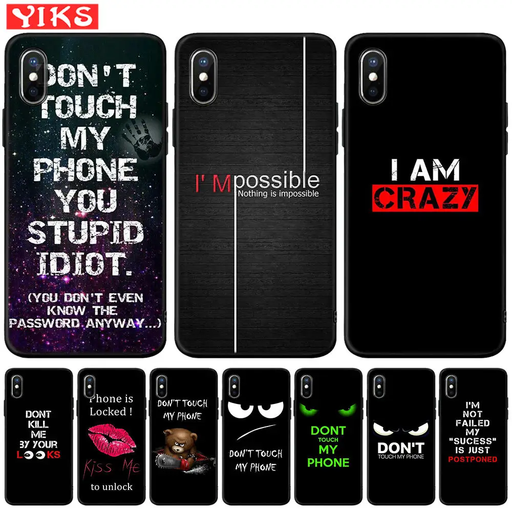 

Simple Letter Text Frosted Cover For iPhone X XR XS Max 8 7 6 6S Plus 5 5S SE Case Soft Silicone Coque Etui Fundas