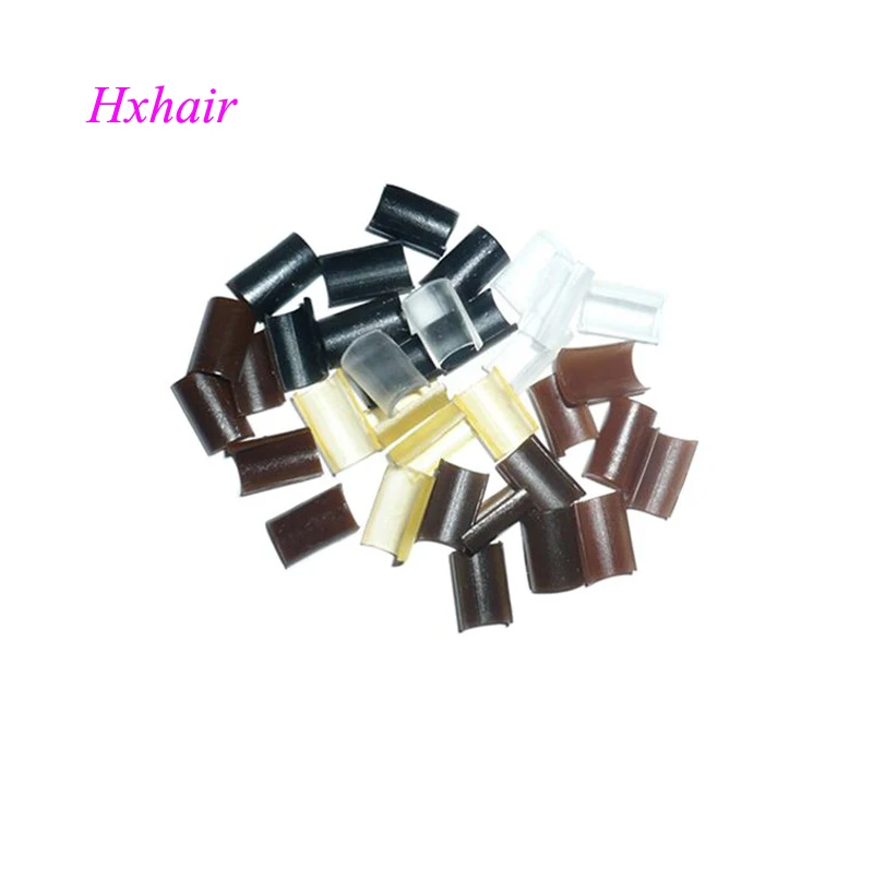 - 2000pcs Glue Nail Tip Keratin Nail Tip / Mixed Colors / Black D-Brown Brown L-Brown Blonde Transparent