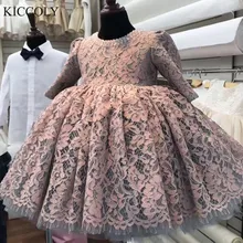 Одежда для детей грудного возраста бусины Шнуровка с бантиком для новорожденных; платье для крещения крестильное платье для маленьких девочек вечерние платья для крестин; для младенцев; 1 год Наряд для дня рождения