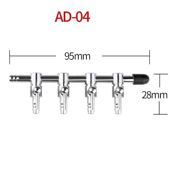 Аквариумный кислородный насос, газовый регулятор громкости, аэрационный насос, воздушный клапан, многоголовый шунтирующий трубчатый насос для рыбы, регулирующий клапан - Цвет: AD-04