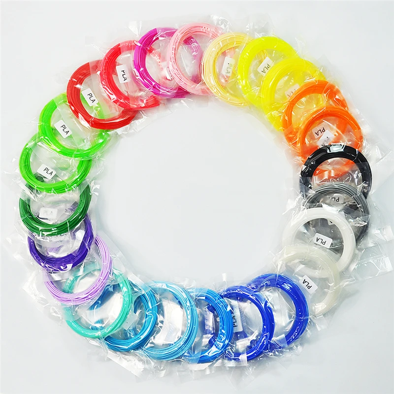 Goedkoop Nieuwe 20 Kleuren Kinderen Pen 3D Printer Pen Filament Vullingen PLA Milieuvriendelijke Hoogwaardige ABS Tekening Tool
