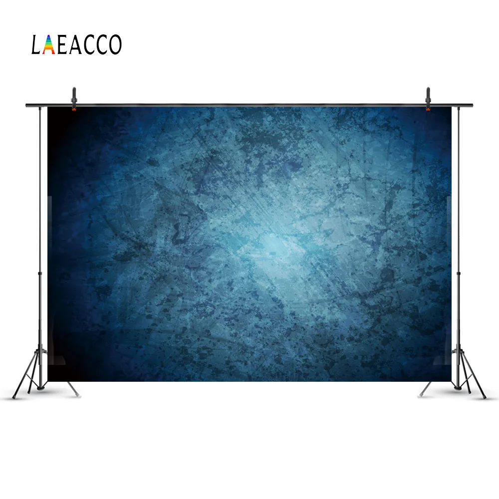 Laeacco градиентные синие однотонные текстурные фоны для портретной фотосъемки