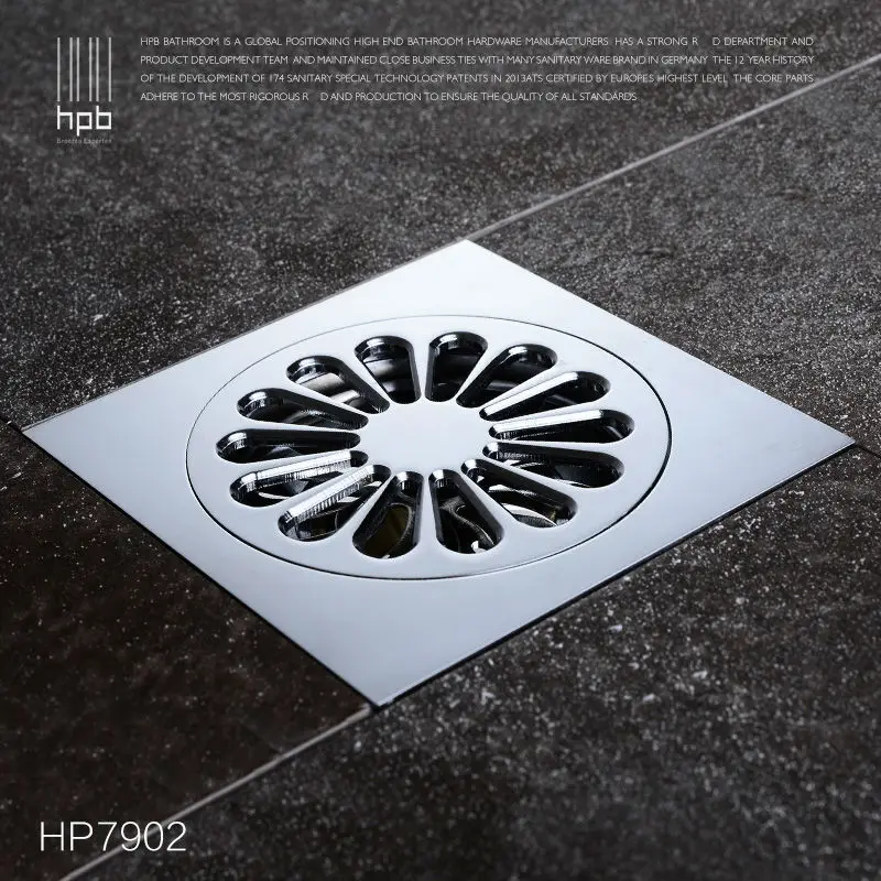 

HPB Brass Bathroom Sewer Filter Deodorization Water Outlet Shower Floor Drain banheiro salle de bain HP7902