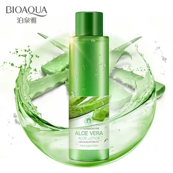 

BIOAQUA aloe vera smoothing face toner oil control pores brightens skin color face skin care repairing moisturizing remove acne