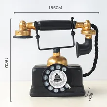 Высокое качество старинная статуя телефона старинная потертая старая Статуэтка телефона домашний декор VE