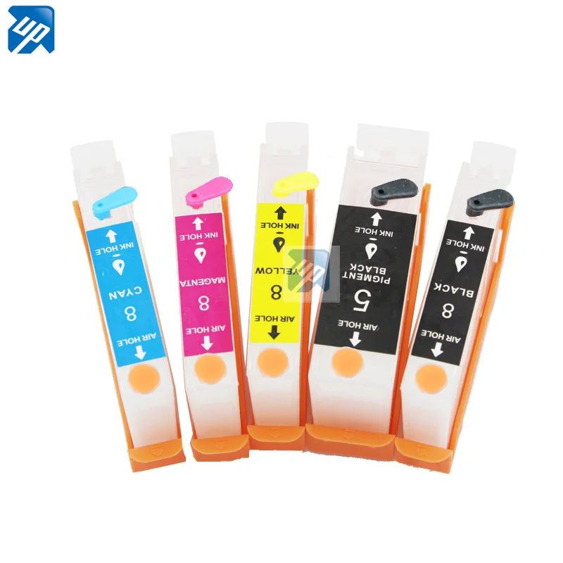 

PGI-5 Refillable ink Cartridges for Canon IP4500 MP810 MP800 MP800R MP830 MP600 MP610 printer with auto reset chip PGI5 CLI8