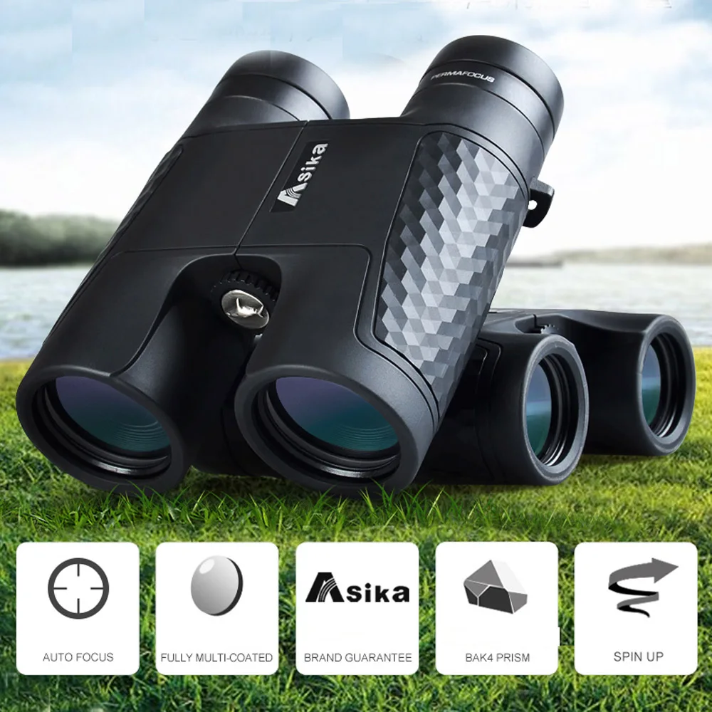Asika10x42mm бинокль FMC Бесплатный Фокус телескоп среднего размера Крыша Призма