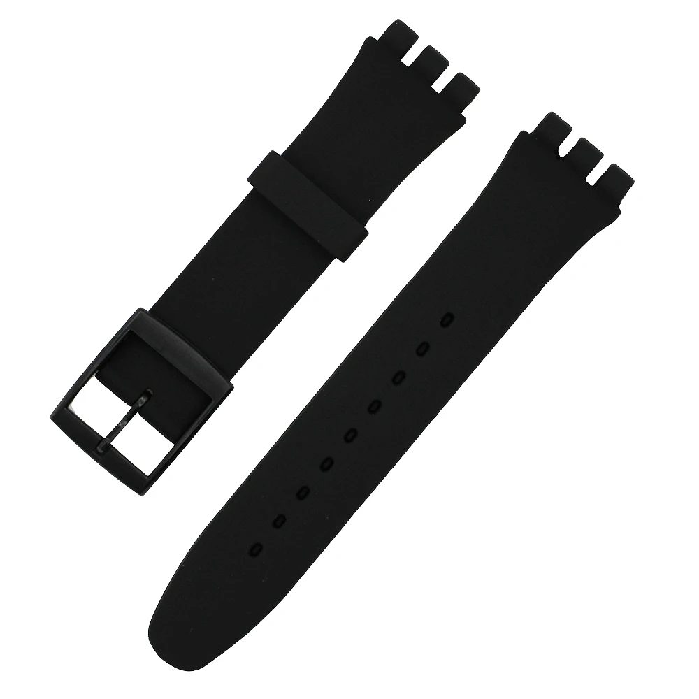 Ремешок силиконовый для часов Swatch резиновый браслет мужских и женских наручных