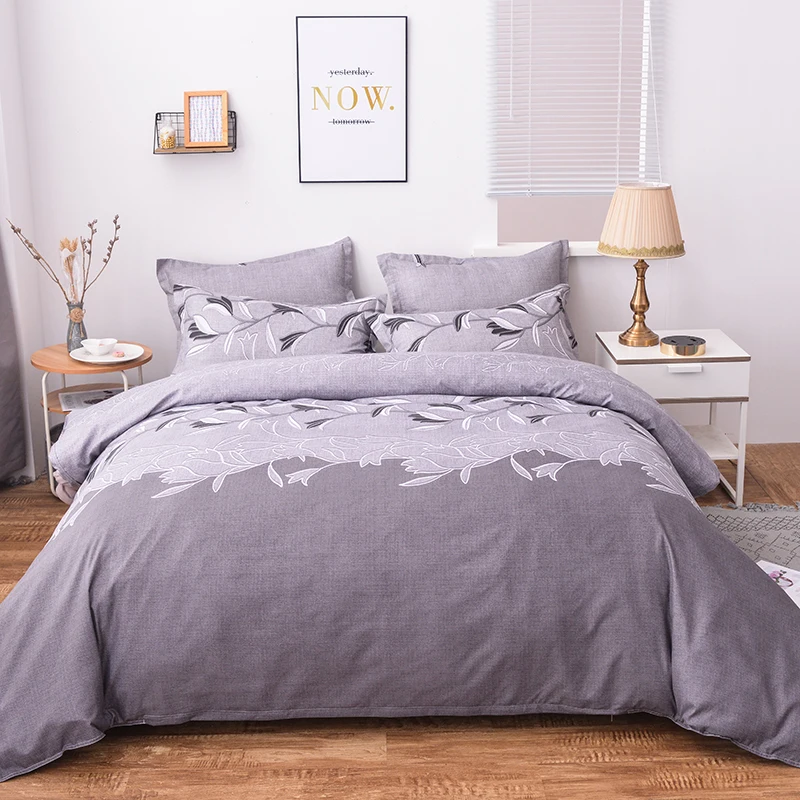 Luxury Lace Bedding Sets Single Double Duvet Cover Set Purple