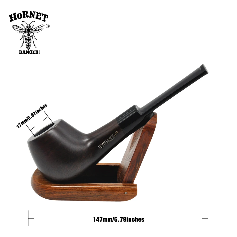Arrival Classic Black Ebony Tobacco Pipe Wooden Pipe with