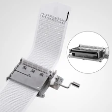 Горячая 30 Механическая Музыкальная Коробка для нот лента рукоятка Музыкальная Коробка движение часть+ пробитый с 3 полосками DIY песни Идеальный Подарочный набор