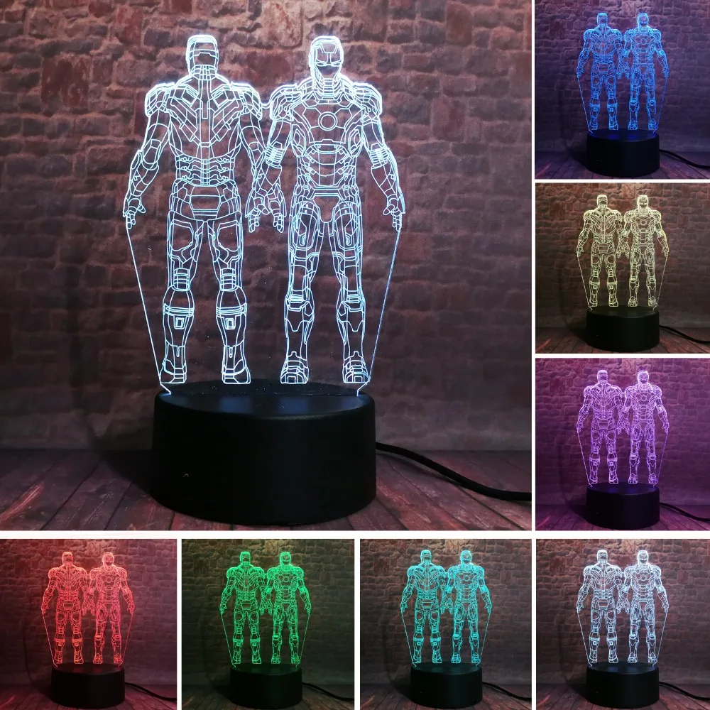 Marvel Legends Супергерой двойной Железный человек фильм фигурка 7 цветов изменение для