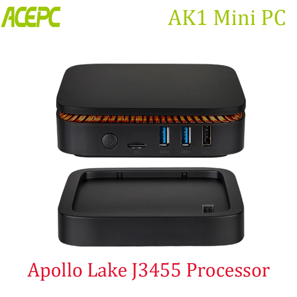 

ACEPC AK1 Win10 LINUX MINI PC Intel Apollo Lake Celeron J3455 4G 32G 6G 64G 2.4G/5G Desktop Computer Dual WIFI BT4.0 Pc Mini