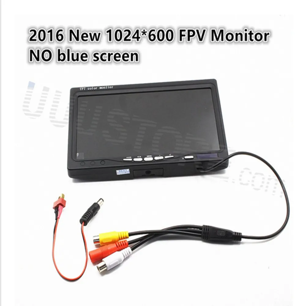 2016 New NO blue 7 FPV LCD Color 1024 x 600 FPV Monitor Video Screen 7
