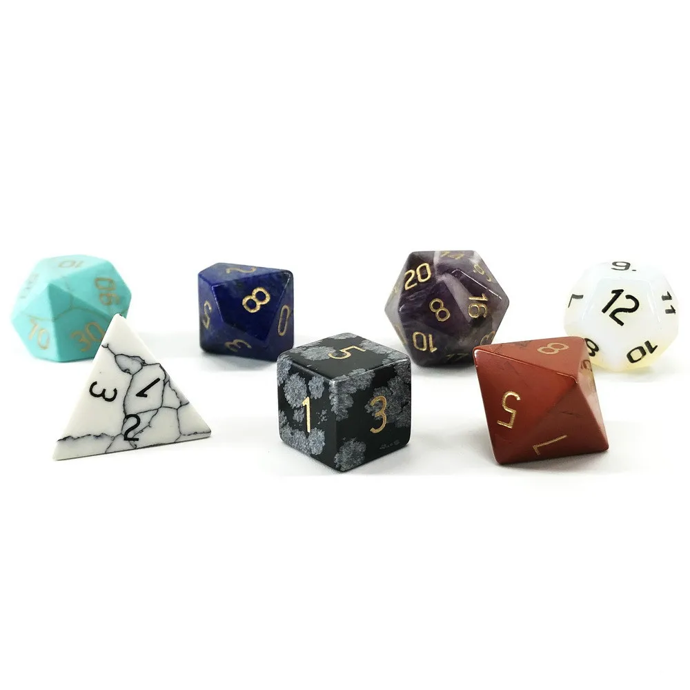 7 шт./компл. High-end D20 дракон и подземелья DnD красочный микс драгоценных камней trpgcoc кубик для настольной игры