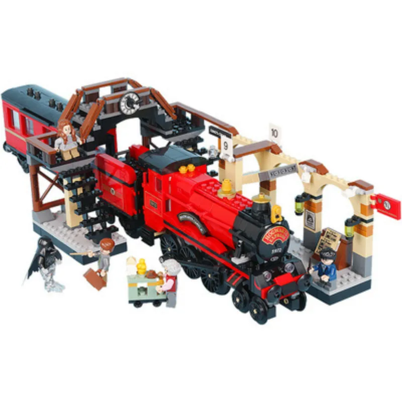 

New Harry Potter Hogwarts Express Train Compatible with LegoING Harry Potter 75955 Building Blocks Bricks Toys for Children