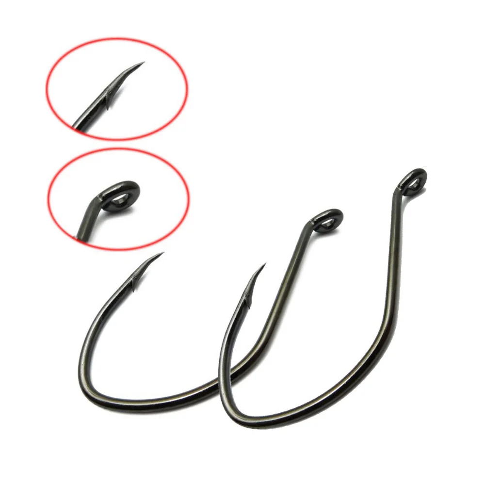 50PCS High Carbon Steel Catfish hook Barbed Catfish Fishing Hooks 4/0 6