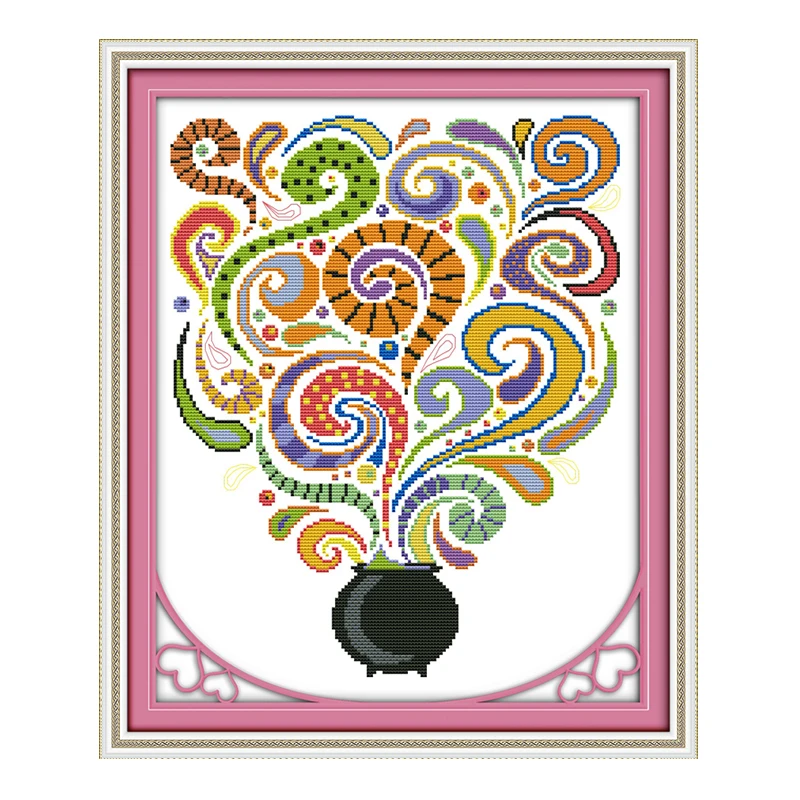 

Joy Sunday cross stitch kits Halloween Easter eggs DMC 14CT 11CT cotton fabric children room painting gift art factory wholesale