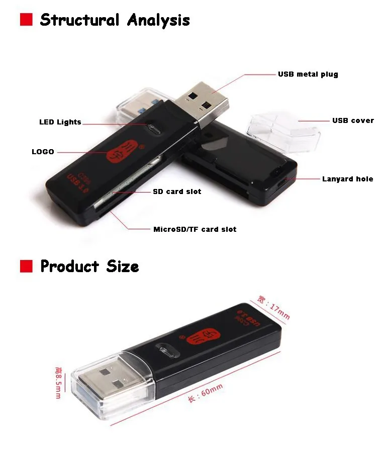 Супер скорость 5 Гбит/с USB 3,0 Micro SDXC SD TF считыватель карт памяти мини адаптер для SD карты MicroSD TF карта SDXC SDHC Micro SDXC