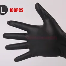 100 шт большие Одноразовые черные нитриловые перчатки для тату машина комплект поставки