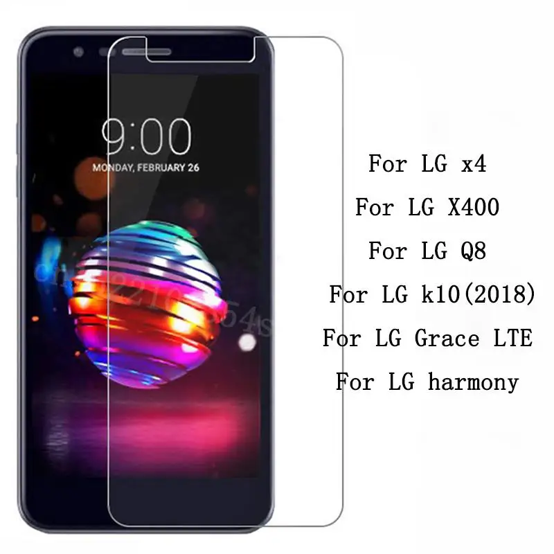 

Tempered Glass For LG X400 harmony Grace LTE q8 k10 (2018) x4 Screen Protector Toughened protective film