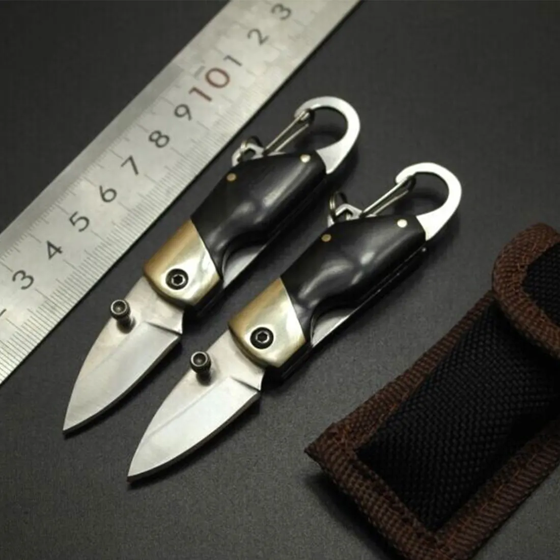 

Stainless Steel Mini Folding Fold Knife Key Ring Camping Peeler Key Chain Tactical Rescue Survival Outdoor Tool Hunting