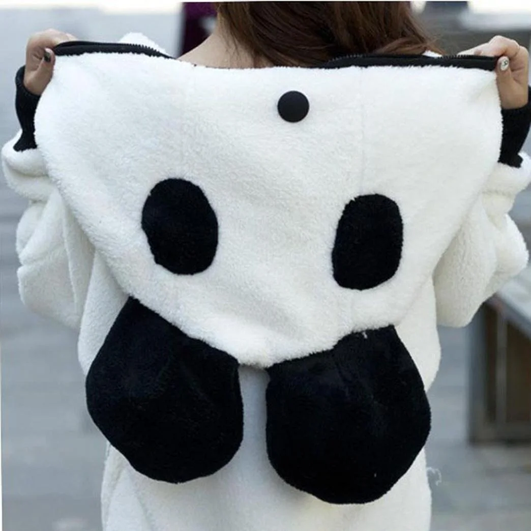 Zogaa 2019 Hot Sale Creative Design Cute Bear Ear Panda Shape Winter Warm Hoodie Coat Zipper Fleece Women Hooded Jacket Zogaa 2019 Hot Sale Creative Design Cute Bear Ear Panda Shape Winter Warm Hoodie Coat Zipper Fleece Women Hooded Jacket