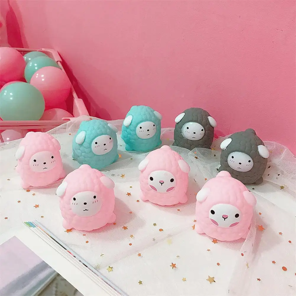 

Cute Little Sheep Shape Squeezing Sound Decompression Water Play Toy for Baby Random Emojis