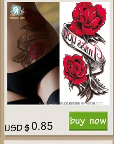 Rocooart QC678-698 женщины макияж татуировки рукава Body Art "Гранат" Цветы временные Flash татуировки-наклейки tatuagem