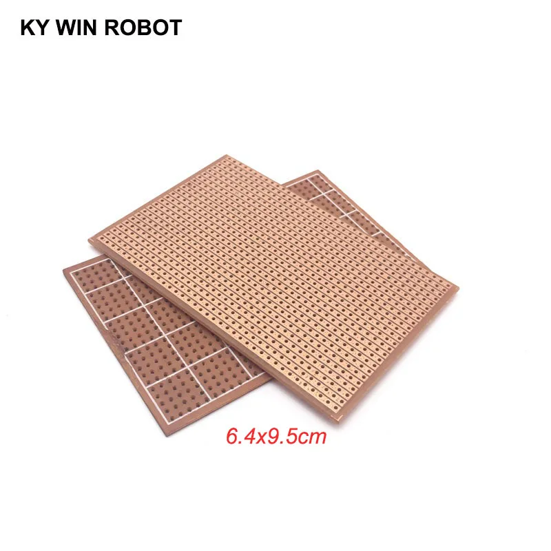 2pcs/lot DIY 6.4x9.5 6.4*9.5CM Prototype Paper PCB Universal Experiment Matrix Circuit Board Single Row Continuous Hole 64x95mm 2pcs newly track adjustable auxiliary clamp universal installation cabinet table board upgraded woodworking tool aluminum alloy