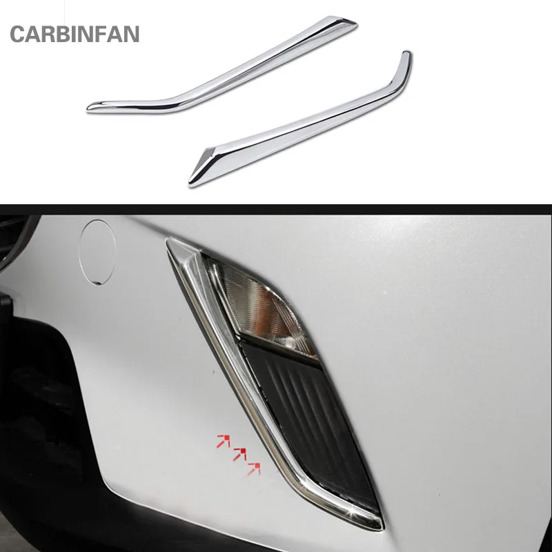 

Car Front Fog light decorations Trim Foglamp Eyebrow Cover trim Sticker For Mazda CX-3 CX3 2018 car Styling accessories C494