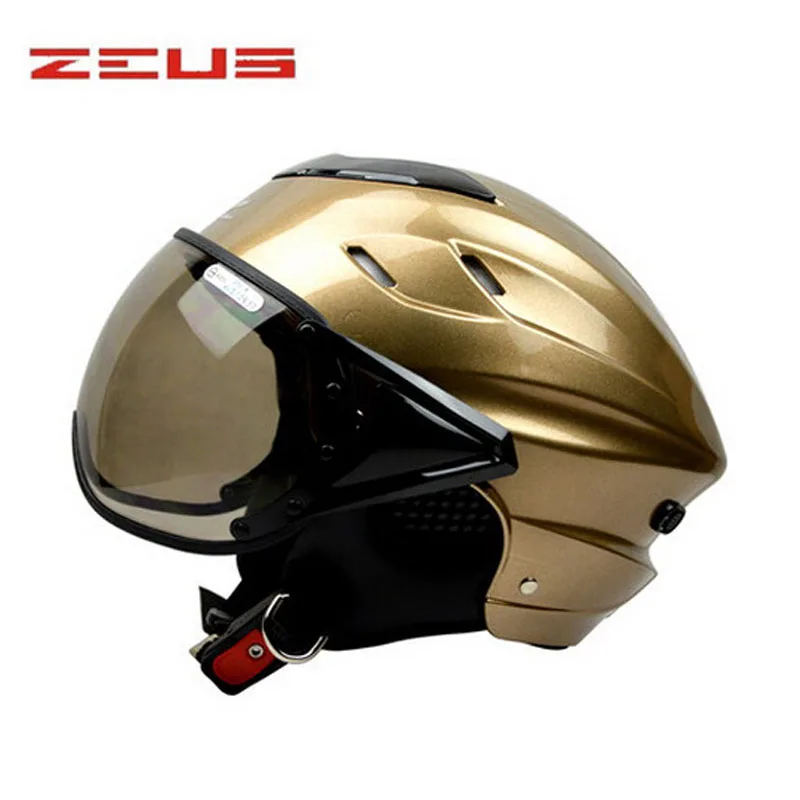 Мужской и женский открытый шлем ZEUS 125B черный защитный для мотоцикла