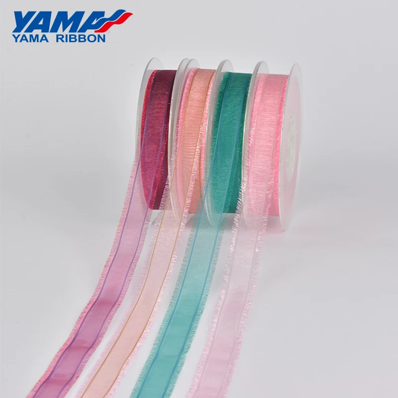ЯМА Ombre Органзы Бахрома Лента 16 мм 25 мм 38 мм 200 Ярдов / Рулон для Diy Платье Аксессуар