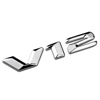 

3D Silver Chrome Zinc alloy V12 Emblem Sticker Car Styling Decal Fender Trunk Badge For Mercedes Benz CL600 W140 C140 S600 600SE