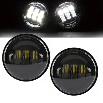 

Marlaa 4.5 Inch LED Round Passing Driving Lamps Fog lights Bulb Projector for Electra Glide Road King Tri Glide Ultra Classic
