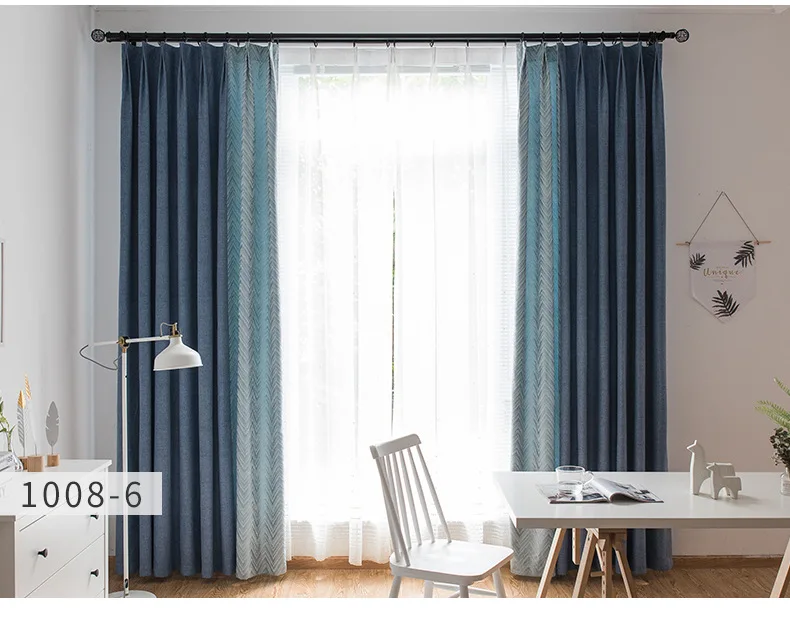 Top Solid Color Faux Linen Blackout Curtains for Living Room Modern Curtains for Bedroom Window Curtains kitchen Curtains Blinds 12