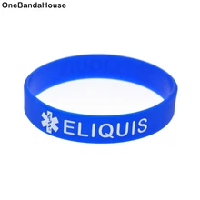OneBandaHouse 50 шт. медицинский браслет Eliquis силиконовый браслет для взрослых