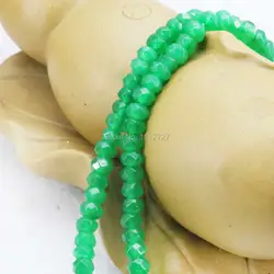 Лидер продаж 2x4 мм аксессуары граненый зеленый Abacus Свободные шарики DIY Натуральный камень 15 дюймов Модные украшения делая Дизайн аксессуар