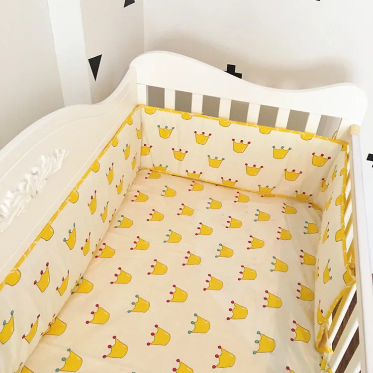 1 шт. хлопок детская кроватка бампер с хлопок серый звезда новорожденных бортики для кроватки Pad мягкий дышащий наполнитель удобные детские постельные принадлежности