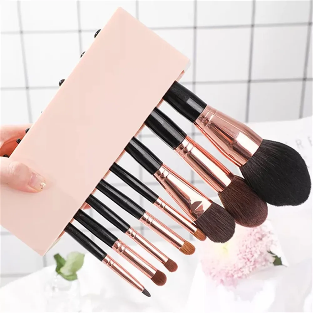 

Silicone Makeup Brush Organizer Lipstick Storage Box Eyeshadow Brush Drying Rack Beauty Cosmetic Tool