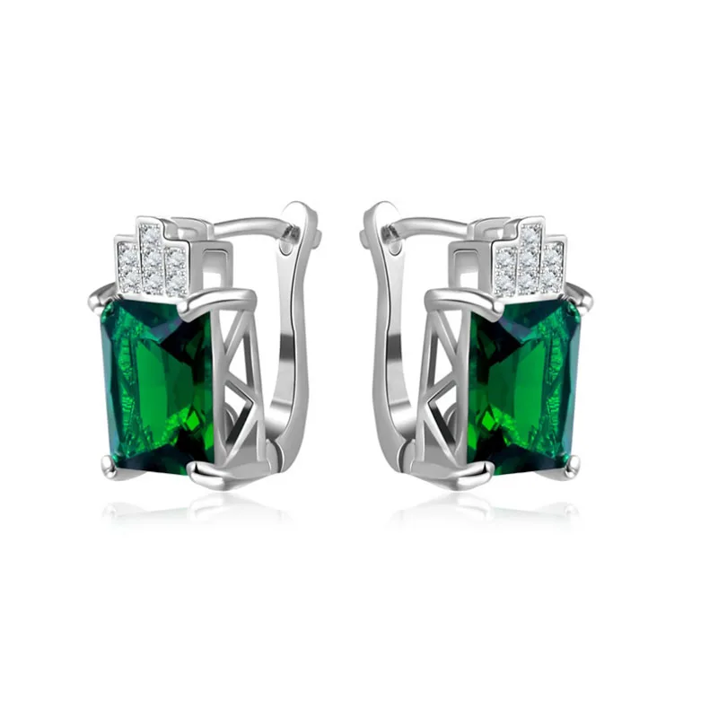 

Ear sleeves with purple cubic zircon earrings without piercing clips