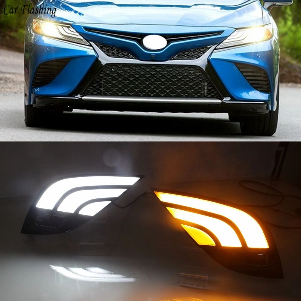 Car flashing 1pair LED For Toyota Camry 2018 XSE SE Daytime Running