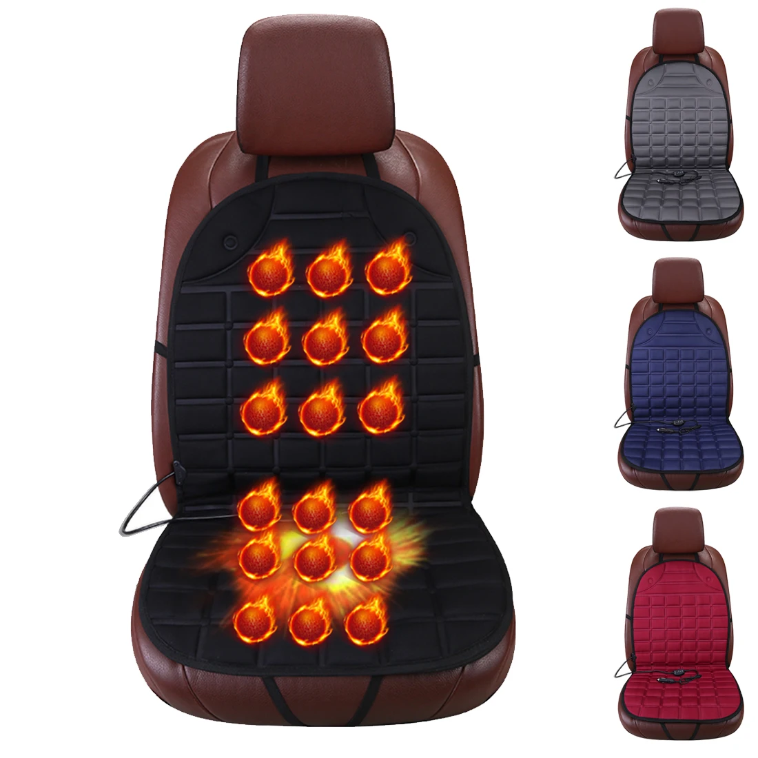 Dewtreetali 12V seat Heated Front Car Seat Heater Warmer Winter Heating