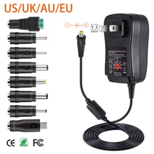 30 Вт US/UK/AU/EU Универсальный адаптер питания 3 в 4,5 в 5 в 6 в 7,5 в 9 в 12 В AC DC зарядное устройство конвертер+ 5 В А USB порт с 8 шт. разъемом