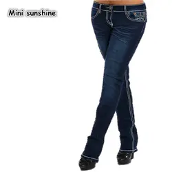 Женские джинсы женские джинсовые узкие Джеггинсы джинсы брюки 2018 Мода средняя талия стрейч джинсы тонкие узкие женские брюки z30