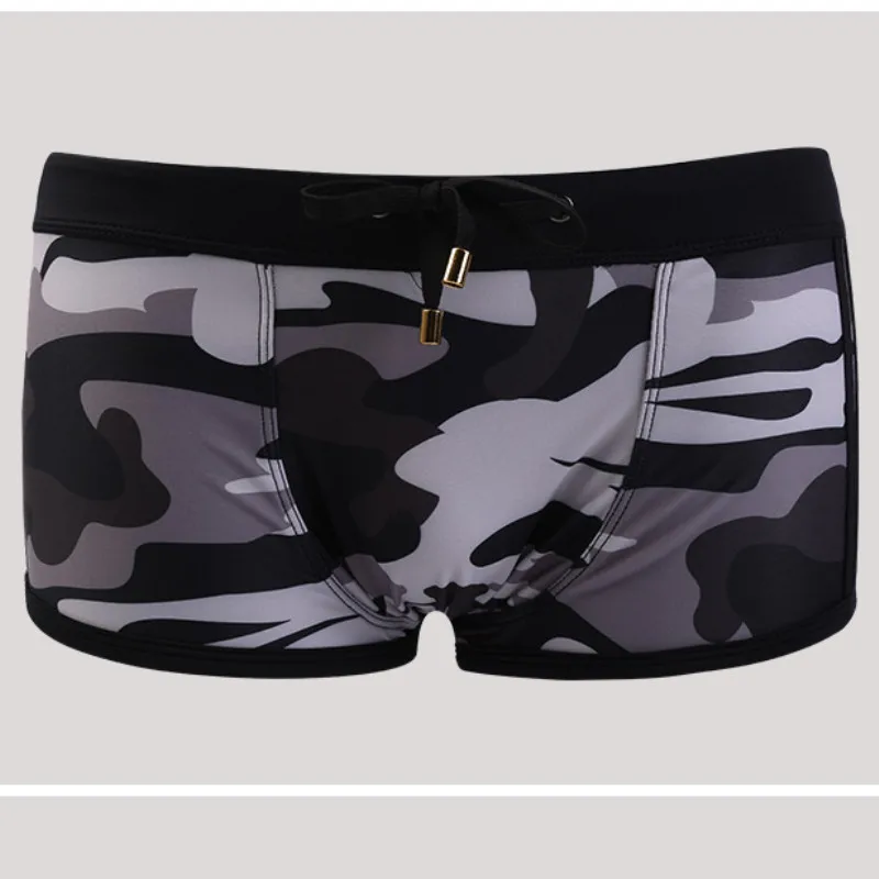 

Funfeliz Mens Swim Briefs Sexy Swimming Trunk for Men Male Swimwear Print Plaid Brief Bathing suit Boys Swimming Suit